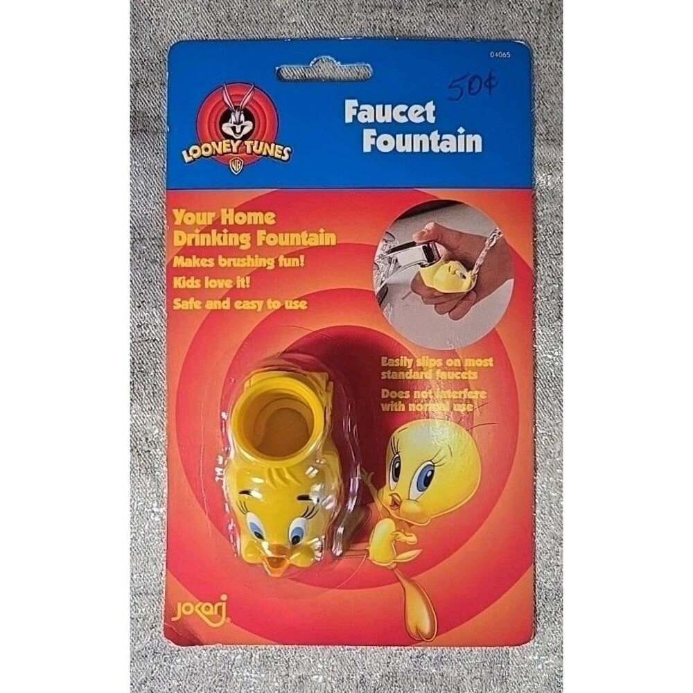 Vintage 1997 Tweety Bird Faucet Fountain Looney Tunes Jokari  NEW
